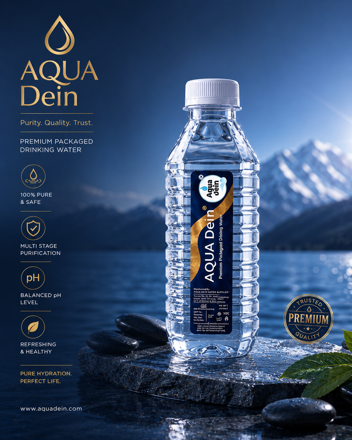 200ml Aqua Dein square packaged drinking water